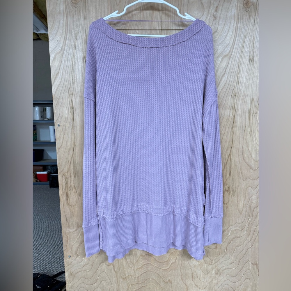 Free People We The Free North Shore Thermal Top Lilac Medium M - Picture 5 of 8